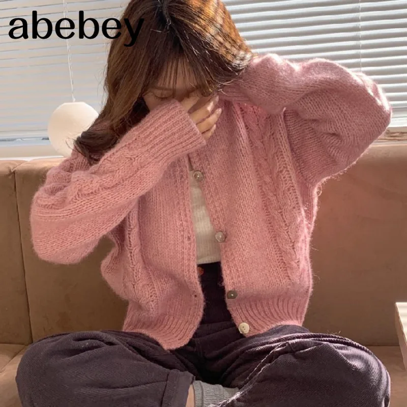 

Women Sweater Cardigan 2020 Autumn Wither Casual Solid Knitted Outerwear Female Knitwear Cardigan Coat Pull Femme