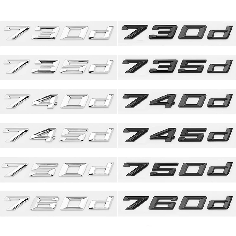 

BMW логотип ABS эмблема автомобильная наклейка значок наклейка для 730d 735d 740d 745d 750d 760d декор багажника кузова
