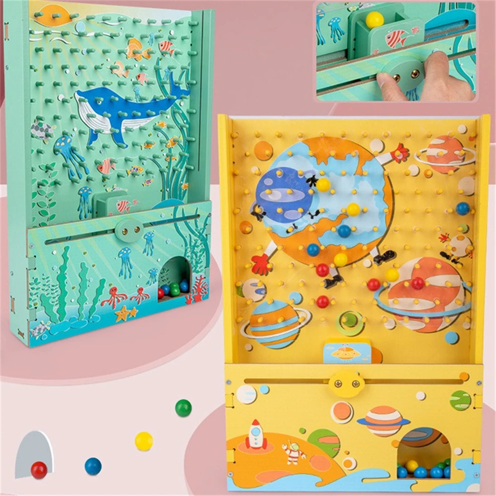 

Children Wooden Ball Catcher Parent-child Interaction Training Eye-hand Coordination Toy Quick Catching Game Machine