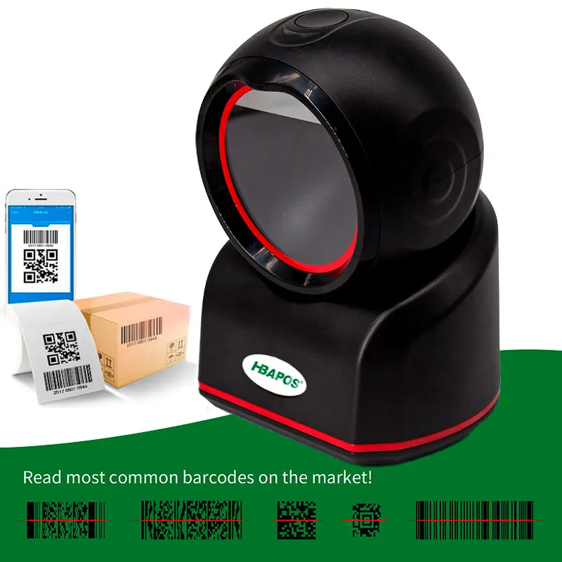 Настольный 2D-сканер штрих-кода всенаправленное автоматическое сканирование без