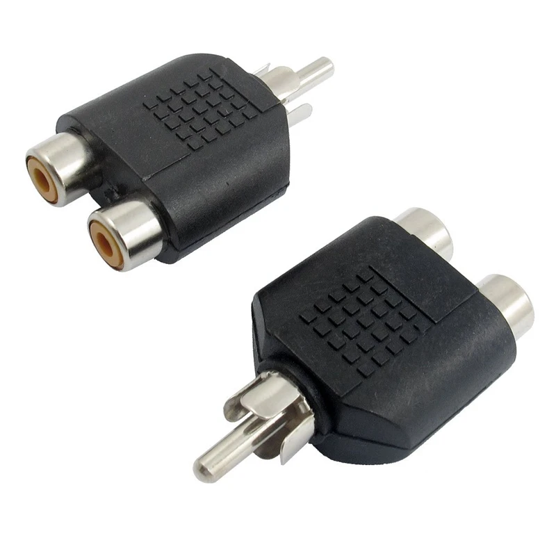 

AV аудио 1 штекер RCA на 2 гнезда RCA переходник 2 шт.