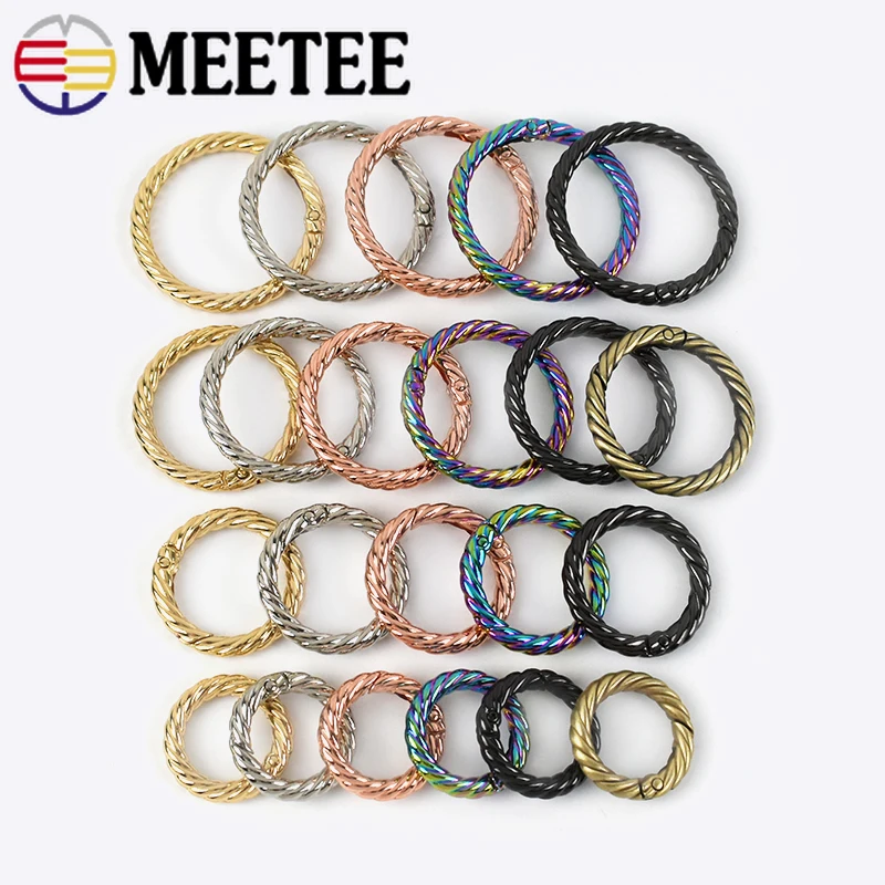 

5/10Pcs 19/25/32/38mm Openable O Ring Metal Buckles Bag Strap Connection Clasp Keychain Clip Decor Snap DIY Hardware Accessories