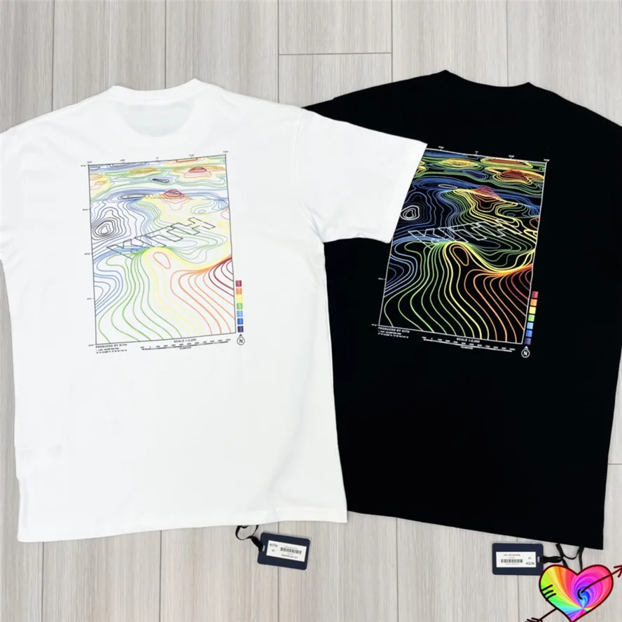 

2022ss KITH Palette T shirt Men Women 1:1 High Quality Multicolor Box Logo Graphic Kith Tee Cotton Tops Oversize Short Sleeve