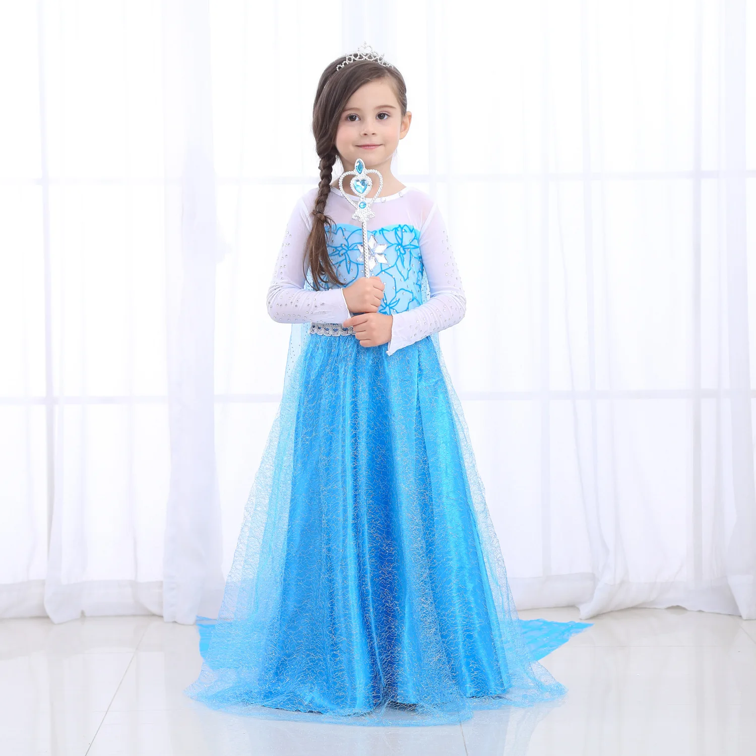 

Disney Frozen Dress Girls Children Cloth Anna Elsa Baby Elsa Costume Kids Summer Princess Vestidos Party Cosplay