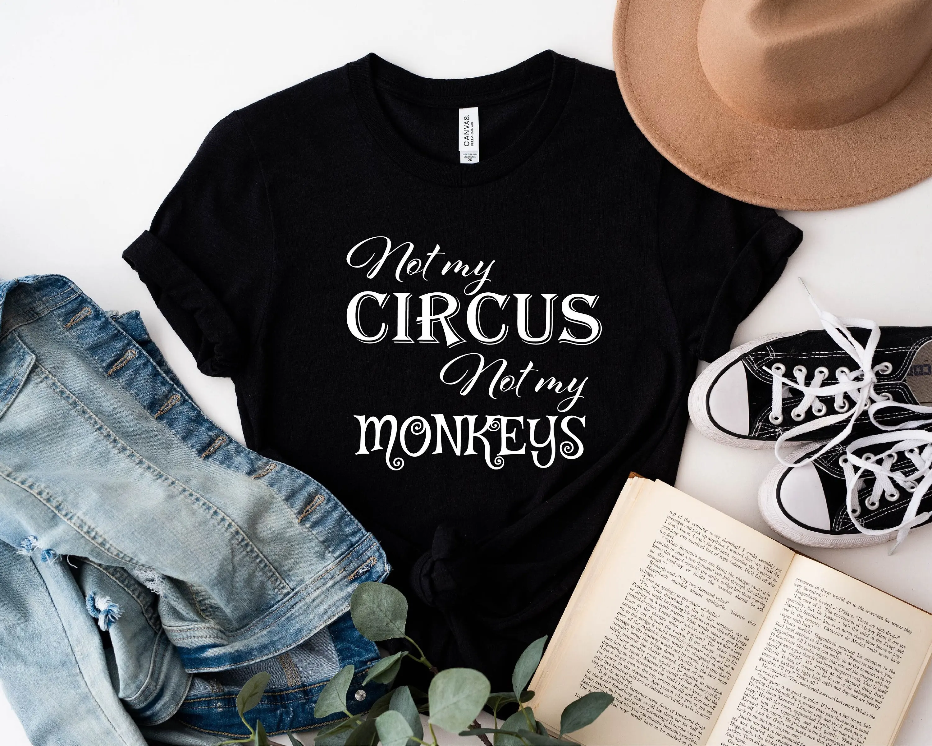 Не моя цирковая обезьяна Саркастические футболки забавная рубашка без драмы