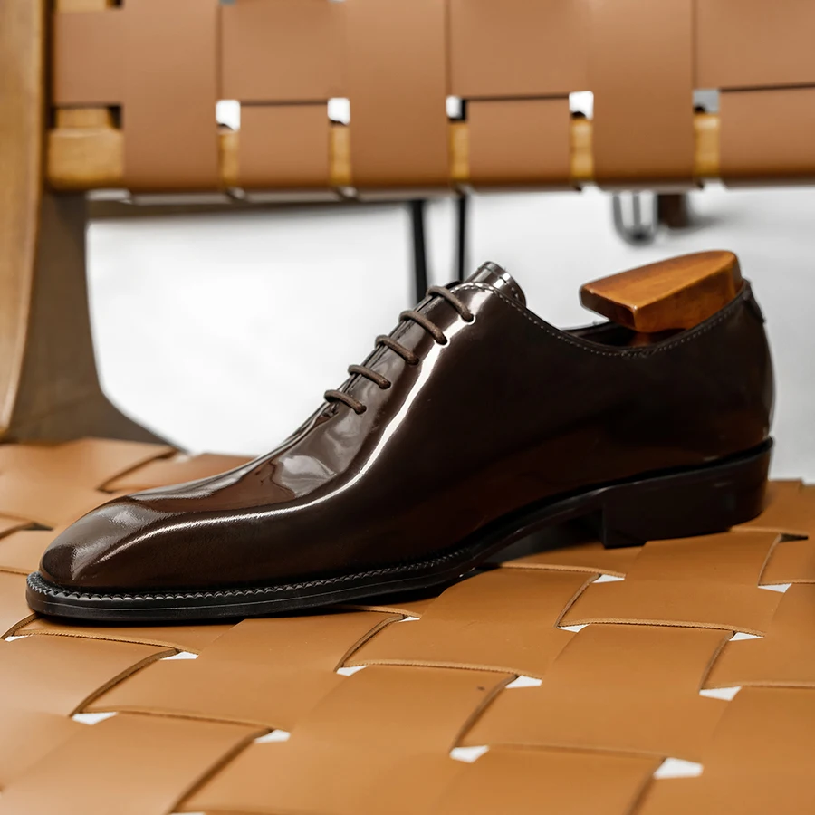Мужские классические туфли-оксфорды Hanmce из натуральной коровьей кожи 2025