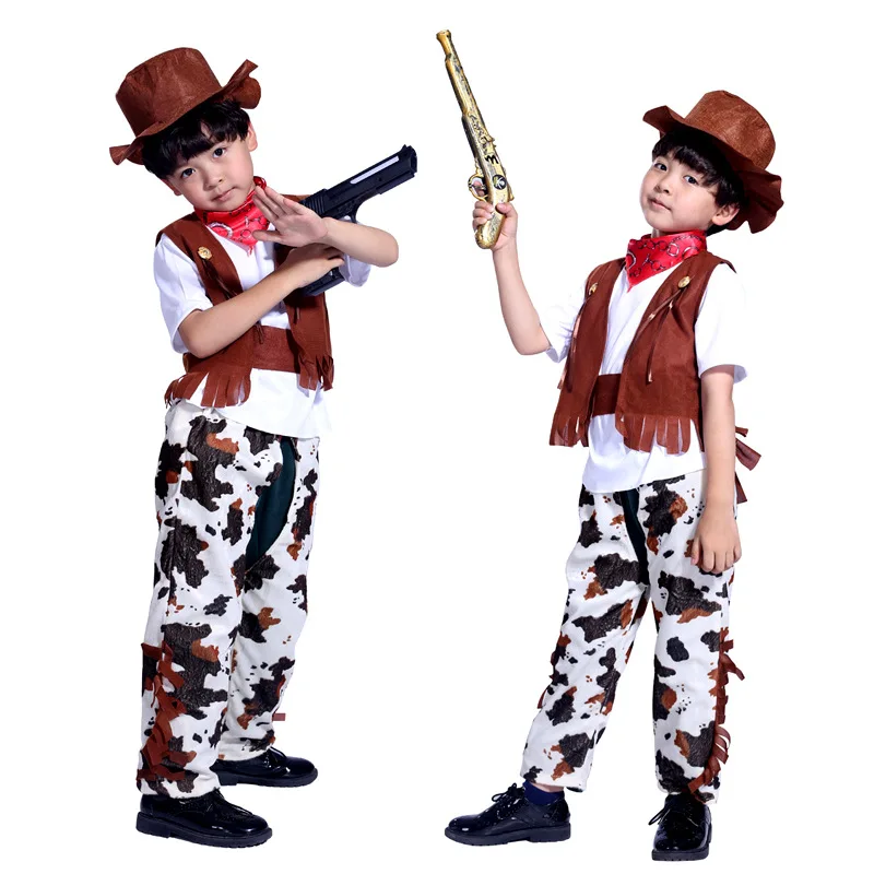 

Halloween Children's Day Cosplay Costume Western Cowboy Children's Stage Costume Party Cosplay Clothes