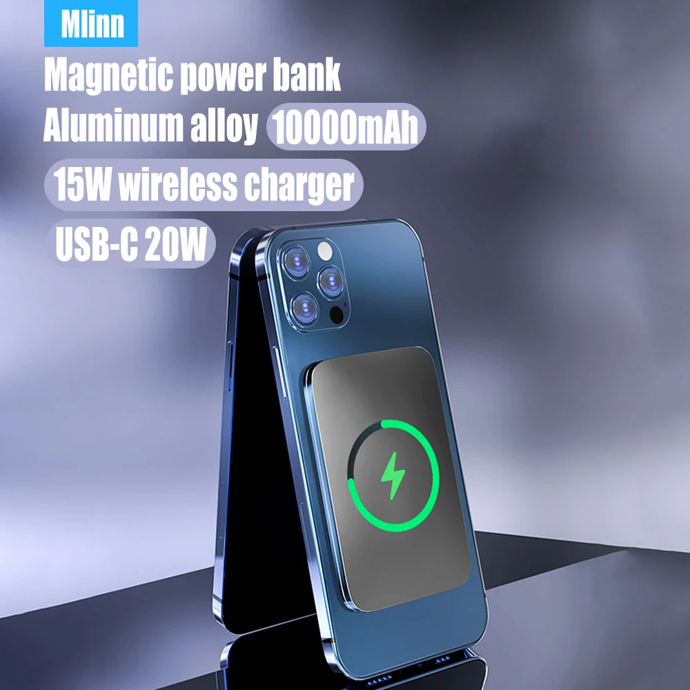 

10000mAh For Magsafe Portable Battery Wireless Magnetic Fast Charger Power Bank For iphone 12 13Pro External auxiliary powerbank