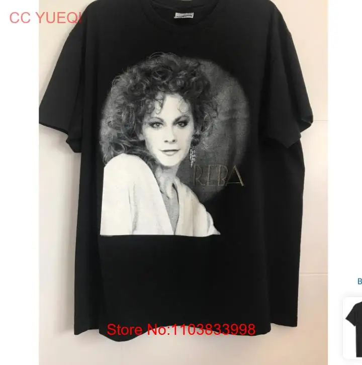 Винтажная Футболка Reba mcwhole рождественский подарок хлопковая футболка популярный