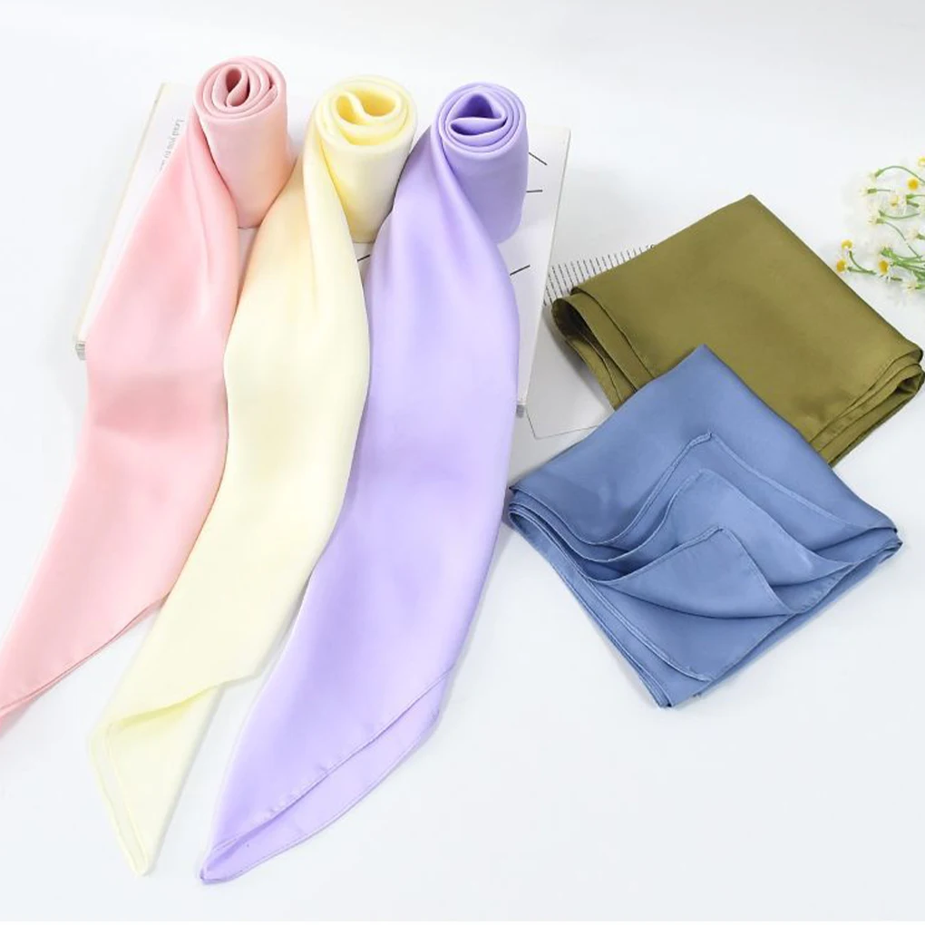 

2/3/5 многоцелевой шейный платок для женщин универсальный модный гладкий и мягкий шарф для женщин темно-синий 70 см