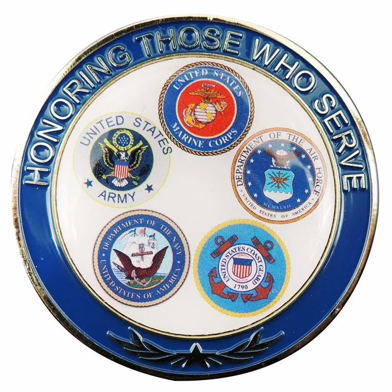 Производитель монет серебряная металлическая эмалированная военная монета на