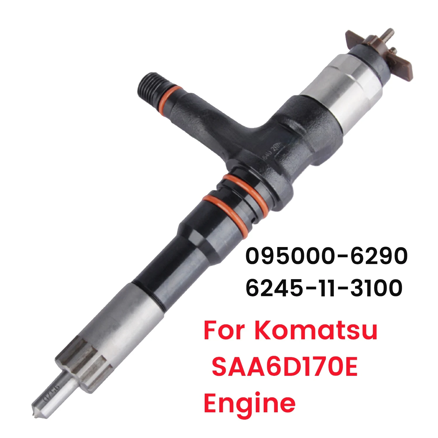 

New Diesel Common Rail Injector 095000-6290 / 6245-11-3100 for Komatsu SAA6D170E Engine