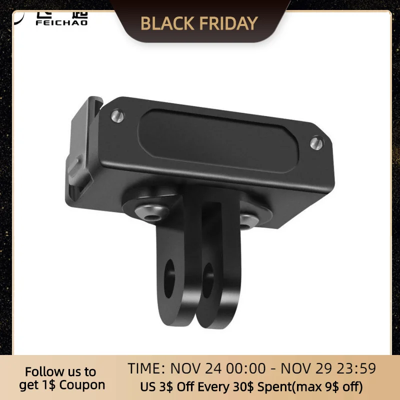 

Адаптер с магнитным основанием и креплением ARRI 1/4 дюйма для DJI ACTION 2, фиксированная селфи-палка, Шариковая головка, поддержка Vlog, автомобильны...