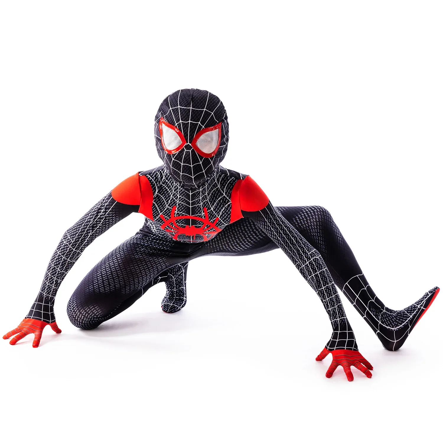 Детское боди супергероя Майлз Косплей Питер Паркер мультфильм костюм Хэллоуин