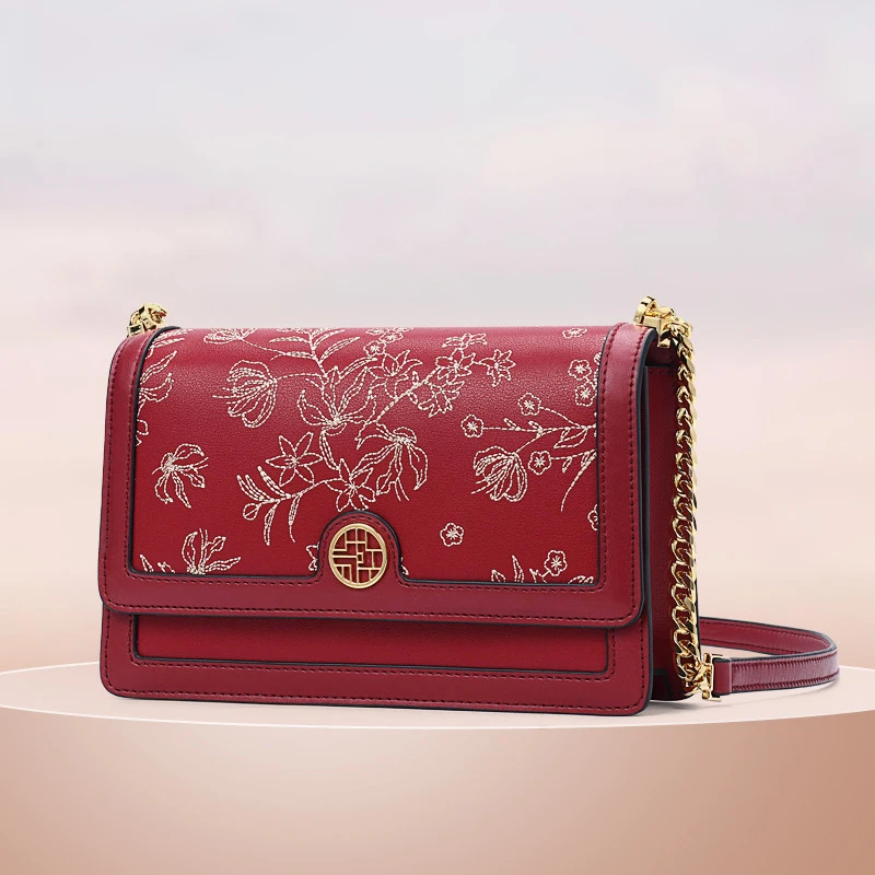 Женская кожаная сумка через плечо