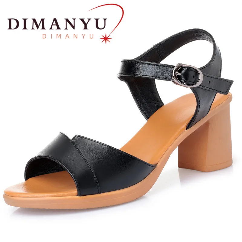 

DIMANYU Women Summer Sandals Shoes 2023 New High Quality High Heels Sandals Women Fashions Open Toe Rome Womans Formal Sandals