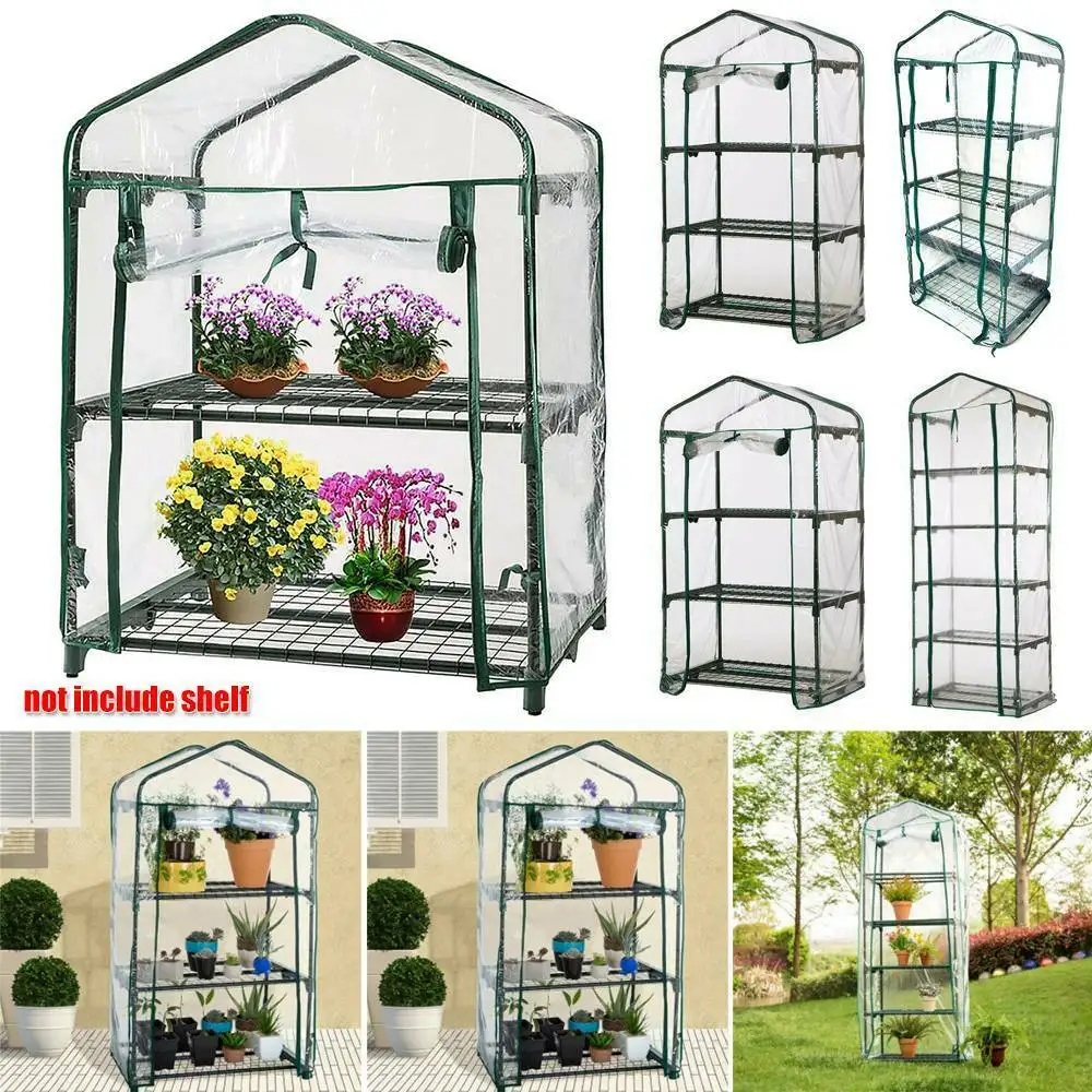 Small Greenhouse Outdoor Garden Protect Plant And Grow Green House 2/3/4/5 Tier PVC Cover Waterproof Supplies For The Home
