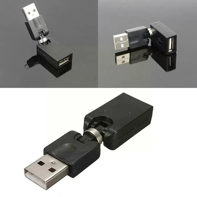 

Nieuwe USB 2.0 Male Naar USB Female 360 Graden Rotatie Hot cable Adapter Uitbreiding new Hoek D3O6
