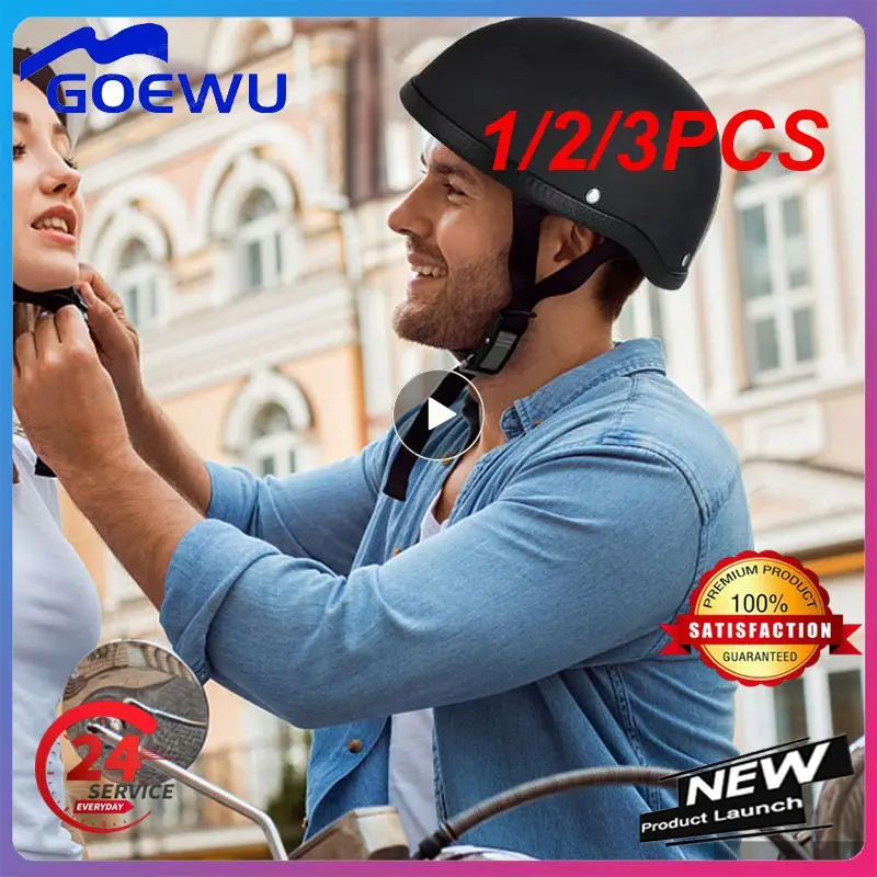 

1/2/3PCS Unisex Retro Motorcycle Helmet Vintage MTB Bike Helmet Ultralight Cycling Half Face Safety Helmet