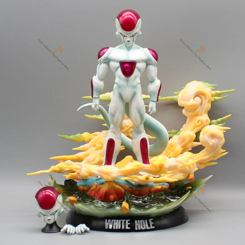 

30.5cm Dragon Ball Anime Figure Frieza White Hole 4th Form Action Figurine Replaceable Hand And Head Collectible Toys Gift