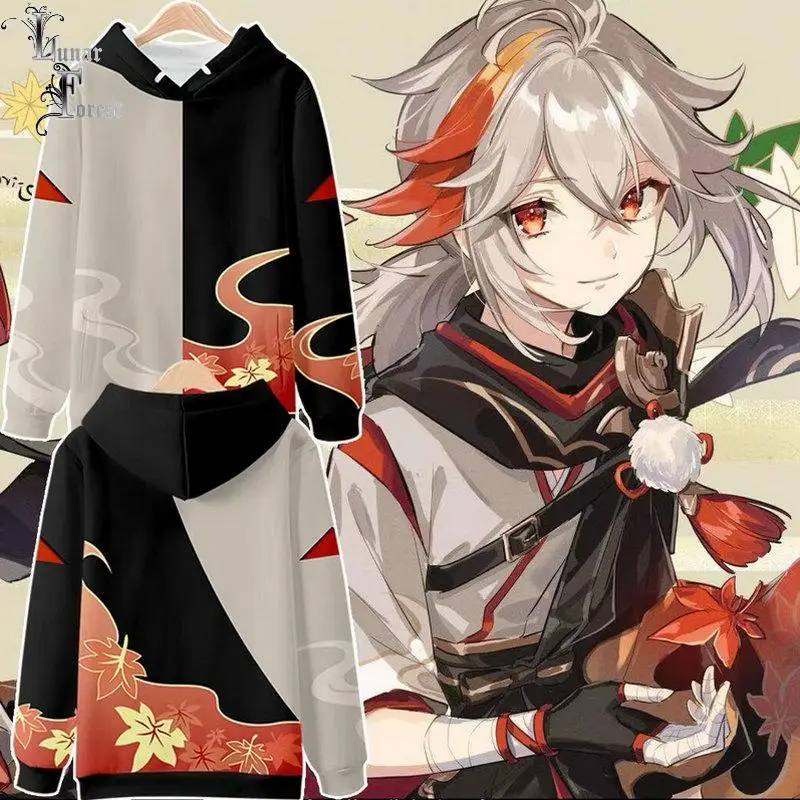 

Genshin Impact Hoodies Kaedehara Kazuha 3D Printing Autumn Fashion Game Harajuku Sweatshirt Long Sleeves Pollover Plus Size