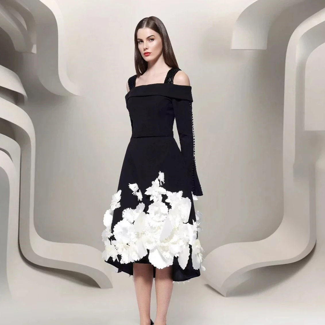 Женское платье для выпускного вечера Cenove элегантное вечернее до колена с