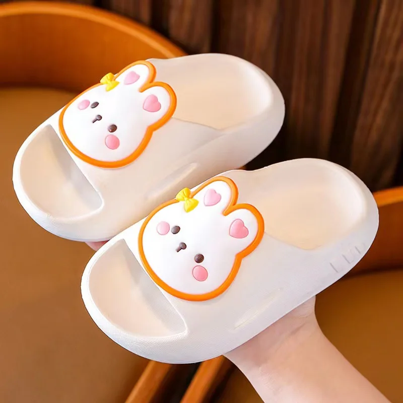 Cute Soft and Comfortable Outgoing Children's Summer Floor Shoes Bathroom Soft Sole Slippers Flip Flops  Kids Shoes Boys