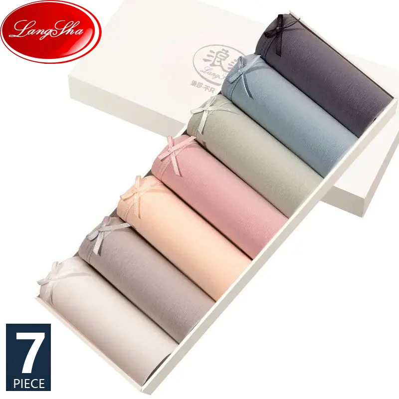 Модные женские трусики 7/5 шт. дышащее хлопковое женское нижнее белье Бесшовные