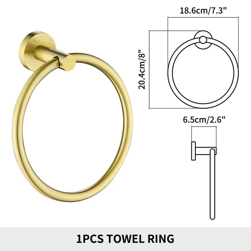 

Набор матовых золотых аксессуаров для ванной Robern из нержавеющей стали