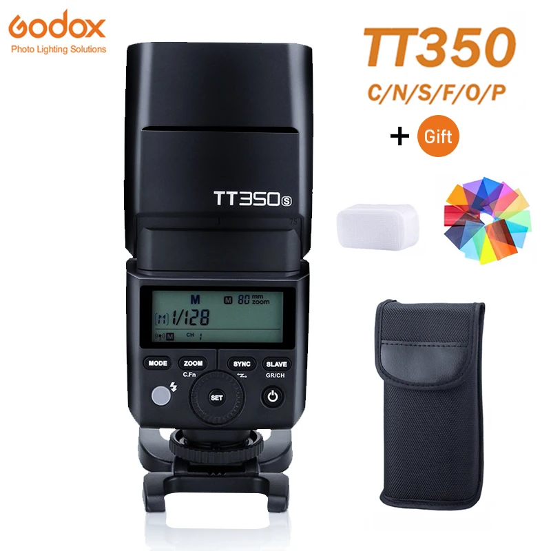 

Godox TT350 Wireless Speedlite Flash GN36 2.4G TTL HSS 1/8000s Mini Flash +XPro +X1T for Canon Nikon Sony Fuji Olympus Camera
