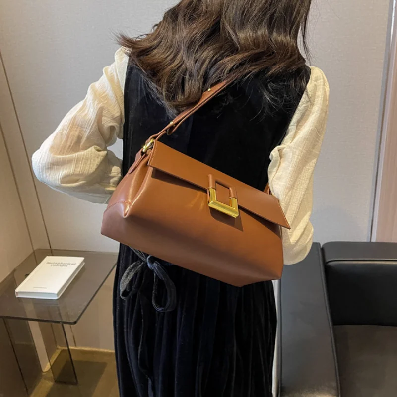 Women's Fashion Retro Casual Crossbody Large Capacity Single Shoulder Bag Portable Luxury Small Square Handbag for женский Bolsa