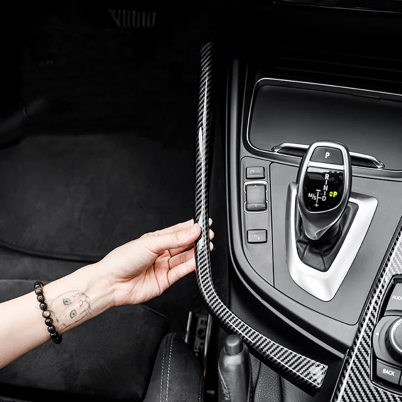 

For BMW 3 4 Series F30 F31 F32 F36 3GT 320i Carbon fiber Car Center Console Gear Shift Panel Sticker Cover Interior Decoration
