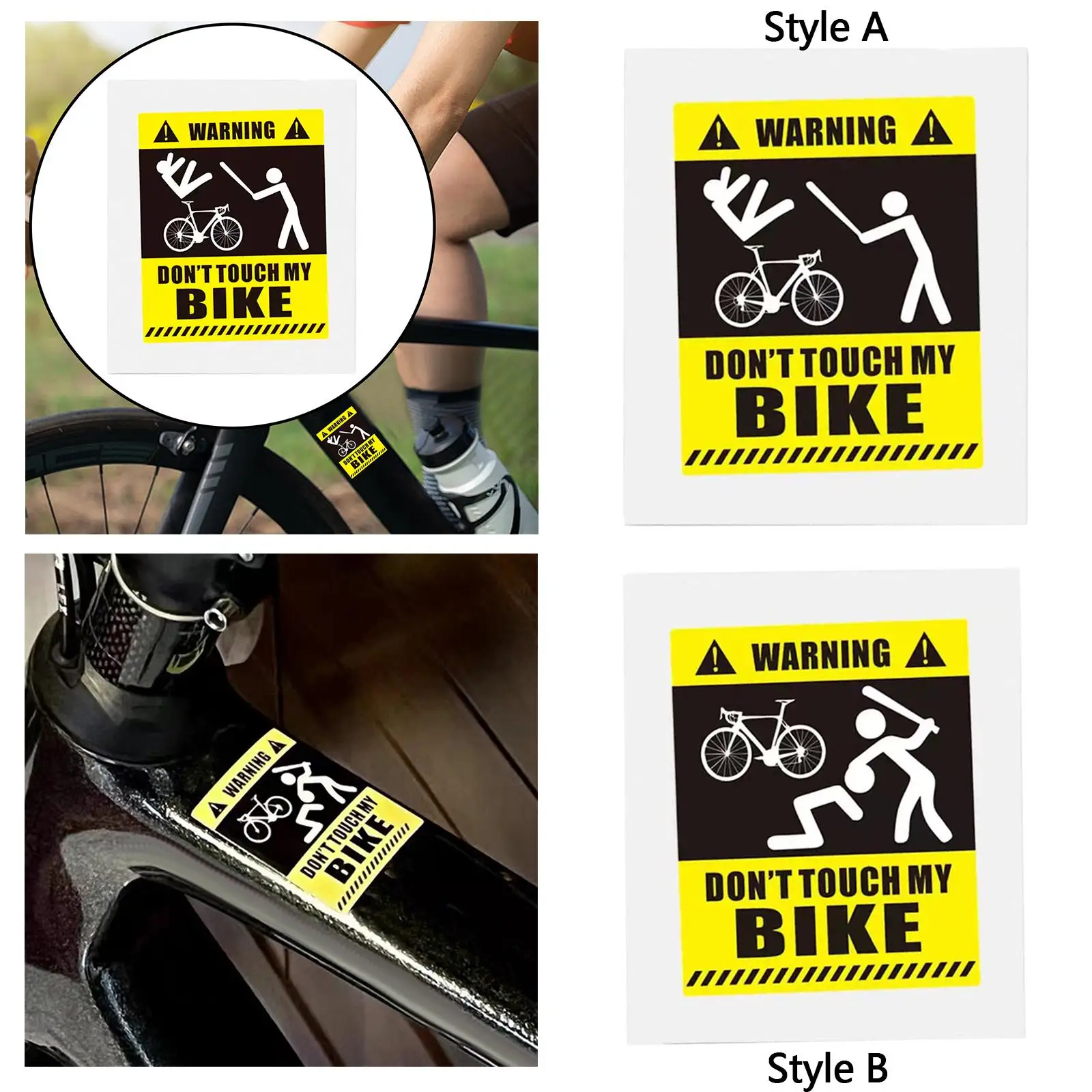 Наклейка на велосипед Dont Touch My Bike Protect Забавная 3D водонепроницаемая наклейка