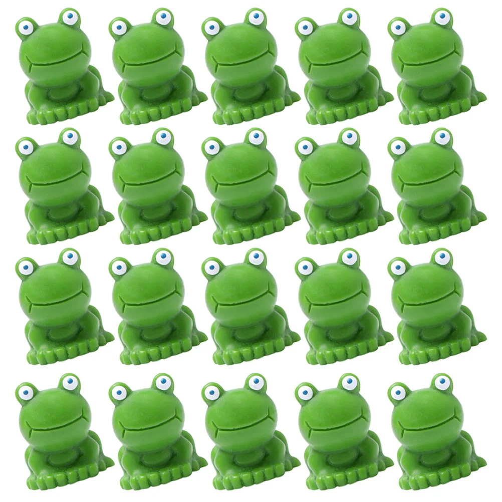 

30 Pcs Little Frog Ornament Resin Miniature Frogs Decor Statue Model Garden Figurines Bonsai Decoration
