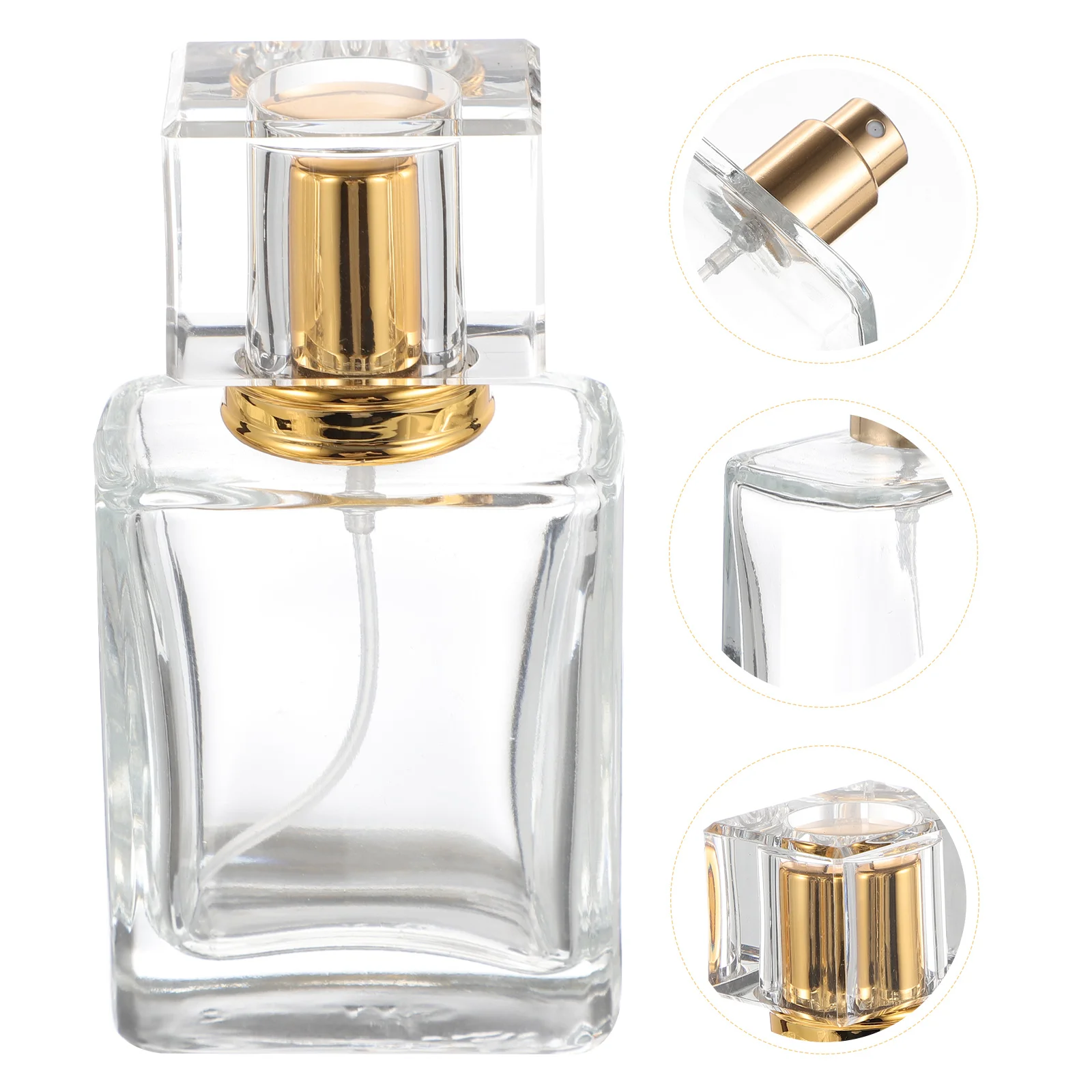 

Bottle Perfume Empty Spray Bottles Refillable Clear Travel Cologne Vintage Square Perfumer Makeup Sprayer Mini Essential Oil