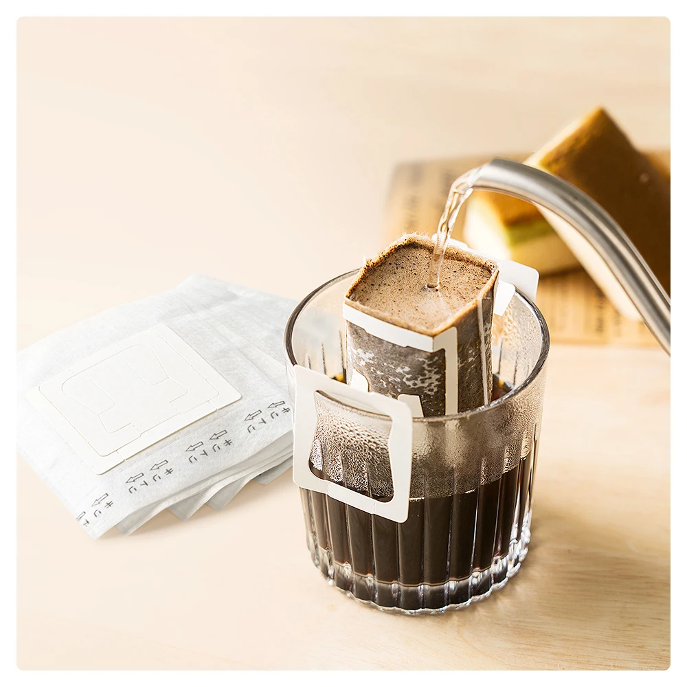 

Portable Coffee Filter Paper Bag Hanging Ear Drip Coffee Bag Single Serve Disposable Drip Coffee Filter Bag Perfect for Travel
