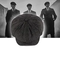 2022 Autumn Winter Beret For Men Peaky Blinders French Women Warm Newsboy Cap Thicken Retro Fashion Dad Hat Wool Blend Boina A55