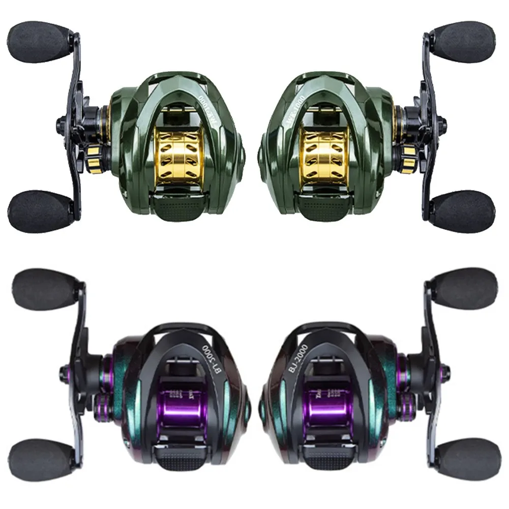 

8kg Max Drag 7.2/1 Speed Ratio Low Profile Baitcasting Fishing Reel Wheel Line Cup Spool Wheel Tackle with Fishing Alarm