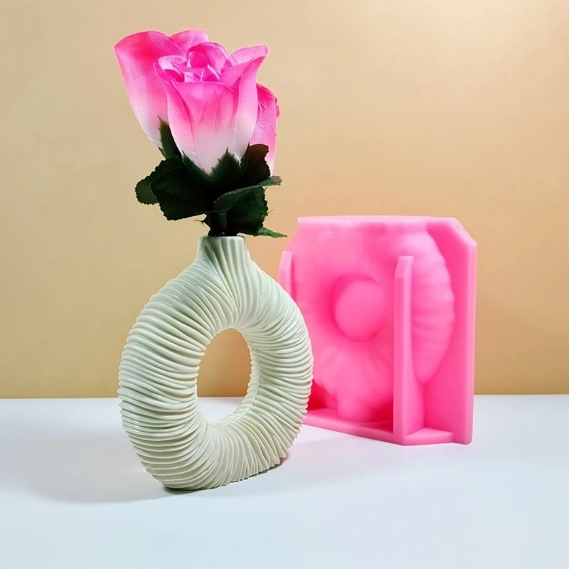 Бетонная ваза силиконовая форма сделай сам цветочный горшок украшения круги