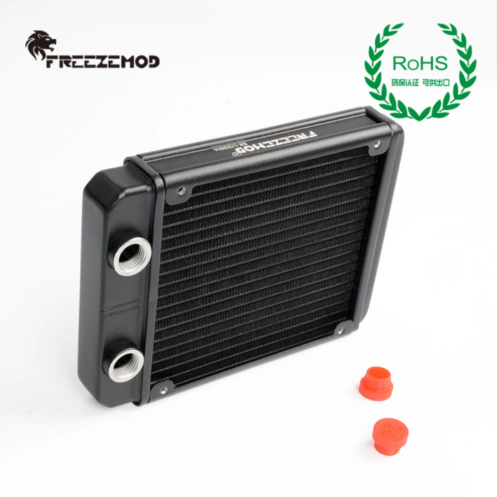 FREEZEMOD 12CM Heat Sink For PC Fan 120mm Aluminum Radiator Water Cooler MOD Liquid Cooling G1/4Thread Mouth Close 17 Crest Fins - купить по