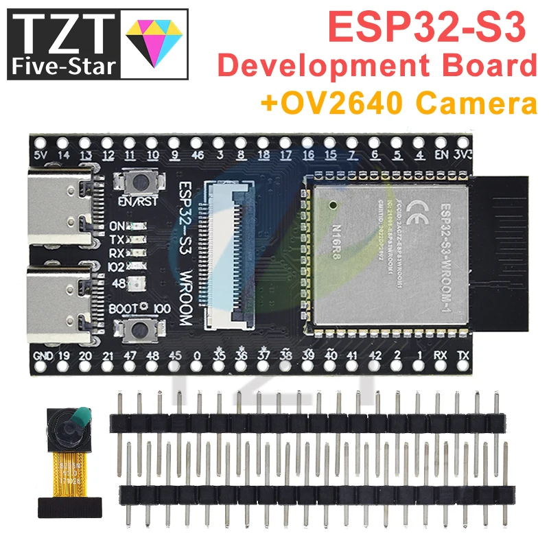 Камера TZT ESP32-S3 WROOM N16R8 макетная плата WiFi + Bluetooth модуль OV2640