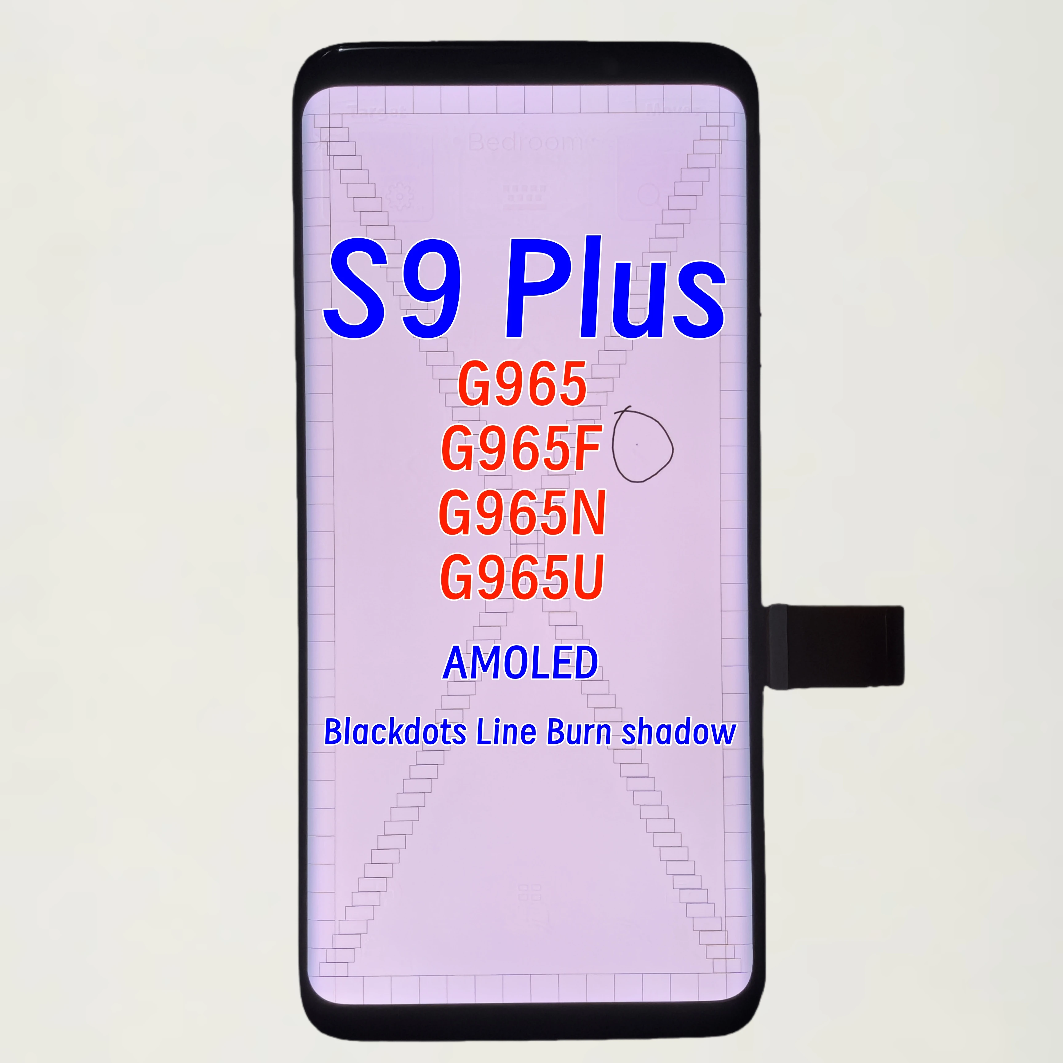 Фото AMOLED LCD-дисплей для Samsung Galaxy S9 Plus G965 G9650 G965U G965F G965W, сенсорный экран в сборе для S9+ с дефектом №1