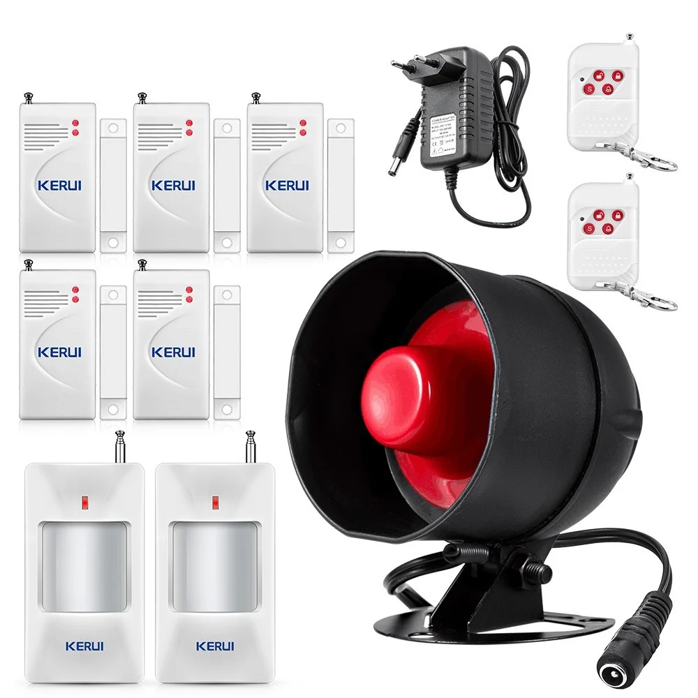 

New. Cheap Upgraded Standalone Wireless Home Security Alarm System Kit Siren Horn WIth Motion Detector DIY 110db Burglar Alarm