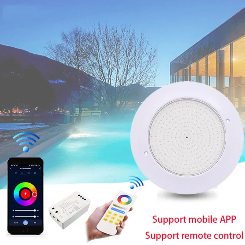 35W Swimming Pool Lights Smart App Wifi Waterproof LED RGB Piscine Lamp Remote Control Pool Party Decoration