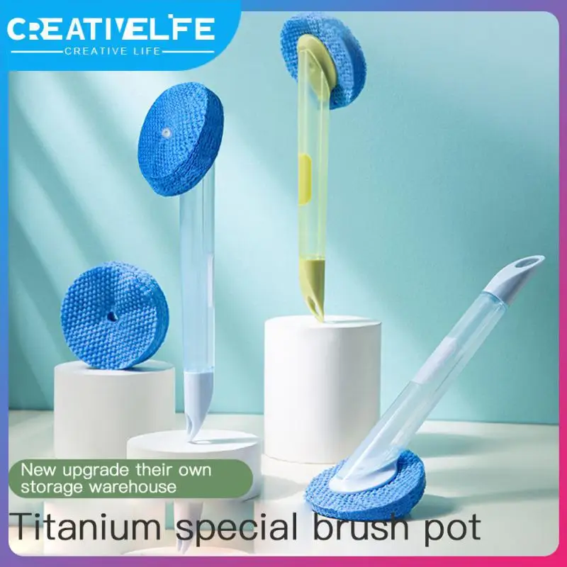 

Automatic Liquid Filling Cleaning Brush Multi-function Lazy Pot Brush Descaling Oil Dishwashing Brush Household Cleaning Tool