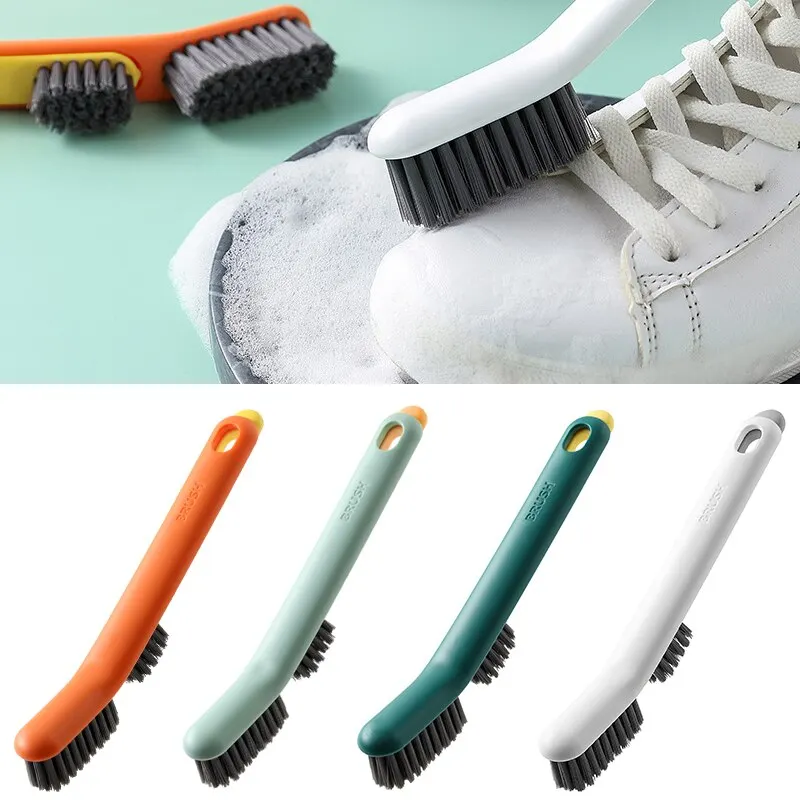 

2 in 1 Household Shoe Washing Brush Soft Bristles Laundry Brush White Shoe Collar Cleaning Brush Board Brush Set