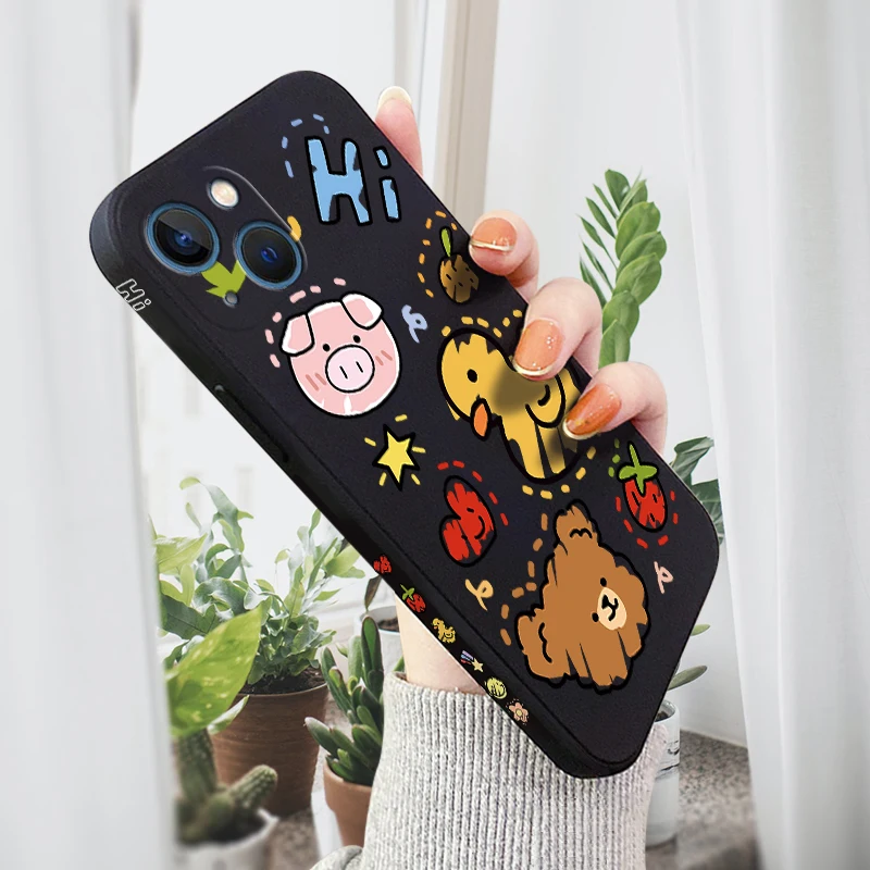 

Cute Funda iphone 13 Case Lovely Smartphone Cases Cover for Iphone 14 12 11 Pro Max X Xs Xr 7 8 Plus 6 6s 5 5s SE Mini Coque