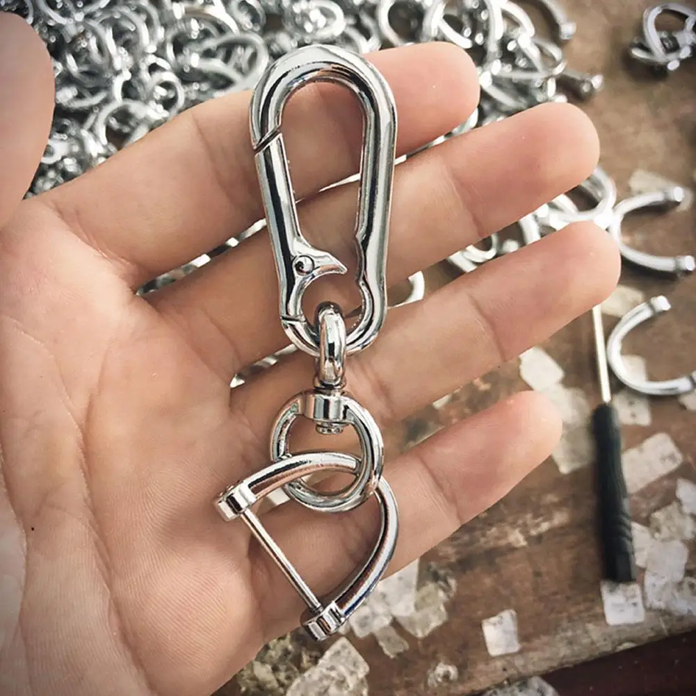 

Metal Key Ring Holder Horseshoe Car Keychain Multi-function Keyring