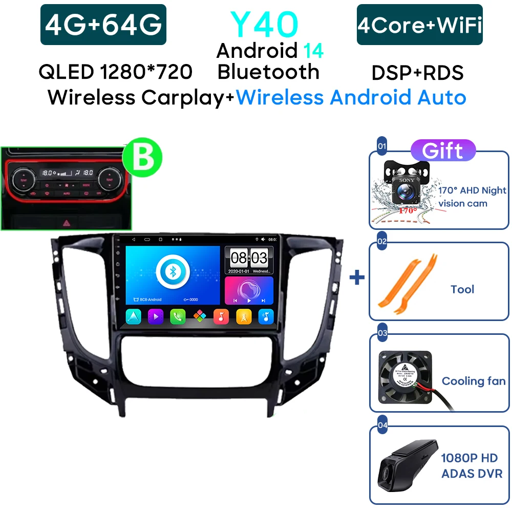 

Автомобильный видеоплеер, радио Android Auto для Mitsubishi Pajero Sport 3 L200 5 Triton 3-2019, стерео без 2din, GPS, авторадио, Wi-Fi