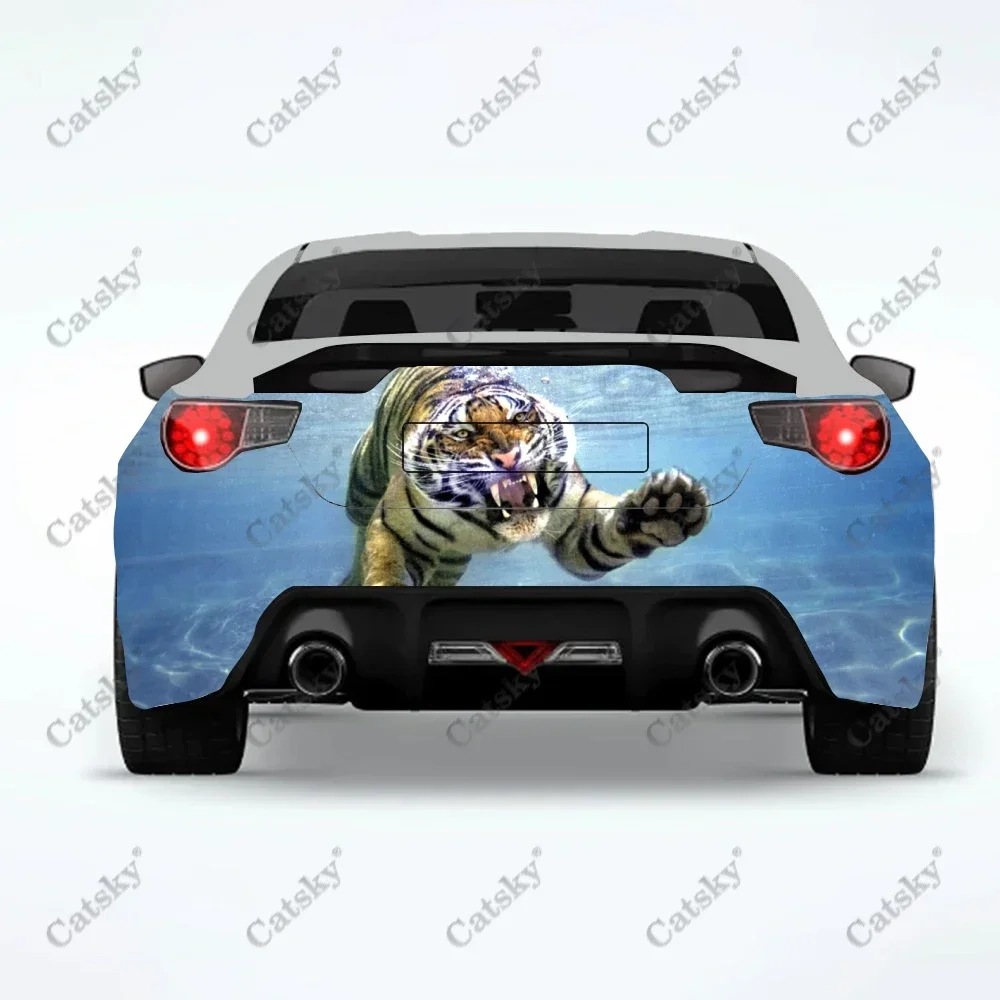 Тигр свирепые животные автомобильные наклейки модификация заднего хвоста